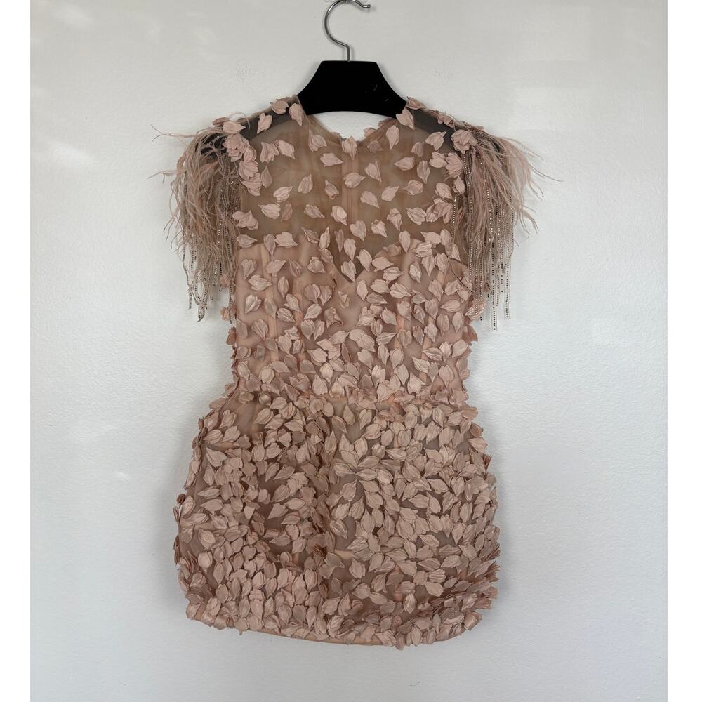 NWT Gemy Maalouf Avant Garde Floral Applique Structure Hoop Skirt Mini Dress 6 - Picture 2 of 9